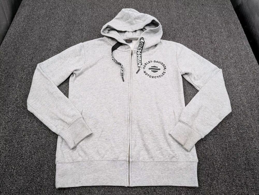 Harley Davidson 2021 Women’s Gray Full Zip Hoodie Sweatshirt sweater Size Small